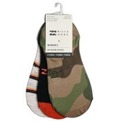 Wholesale - 3pk BILLABONG CAMO STRIPE NS SOCKS SIZE 9-11, UPC: 193159155100